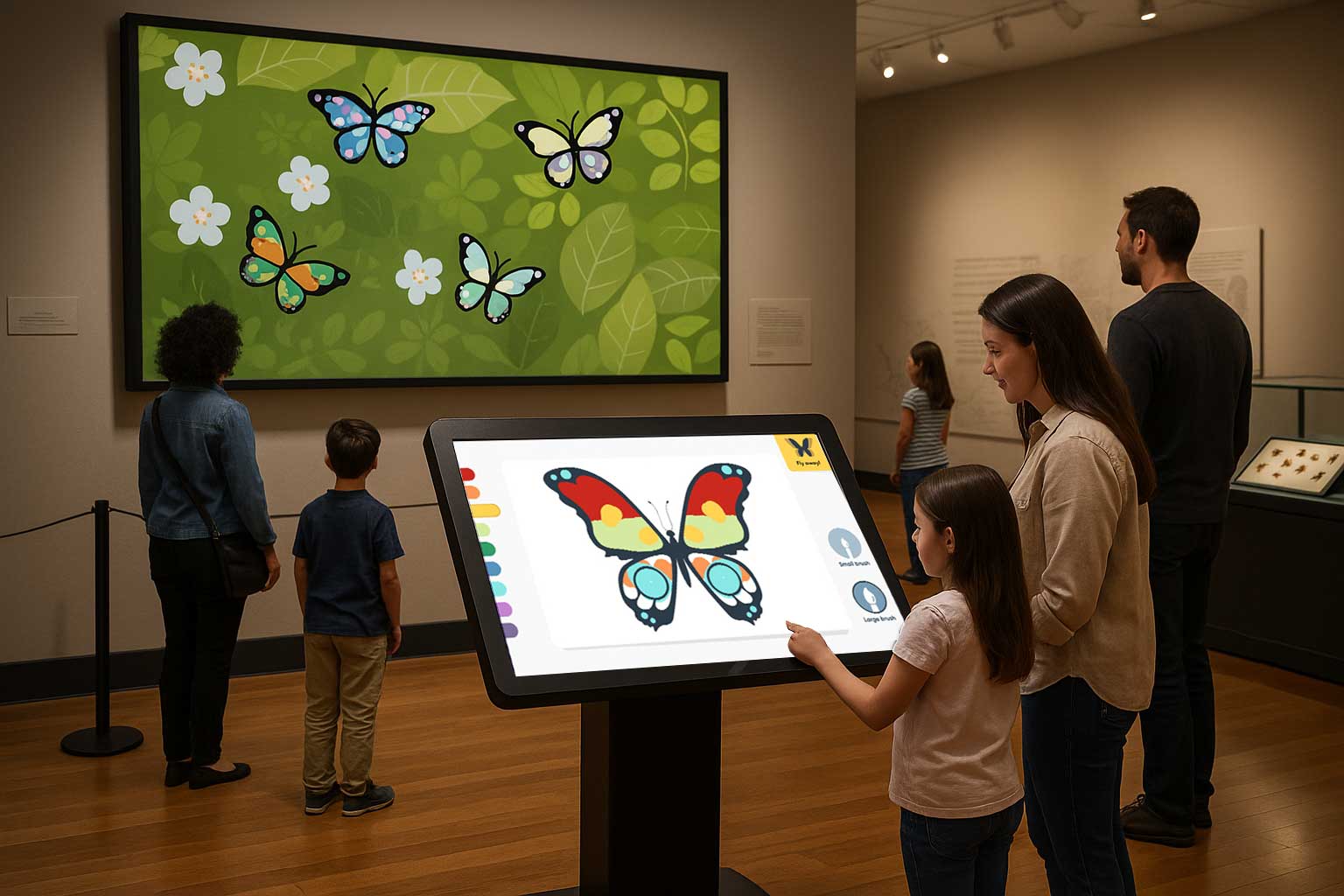 Designer collaborating at a laptop in a studio